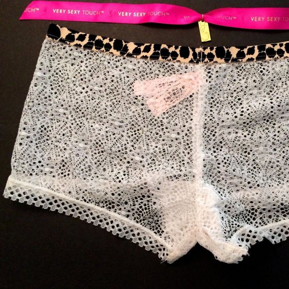 RARE Victorias Secret Lace Shortie Boyshort Panty - Picture 5 of 6